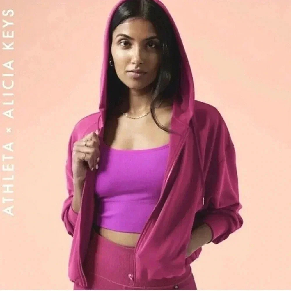 Athleta‎ Alicia Keys Women’s Fuchsia Pink hoodie Large